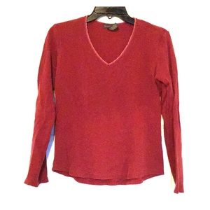 Banana Republic thermal long sleeve V-neck top